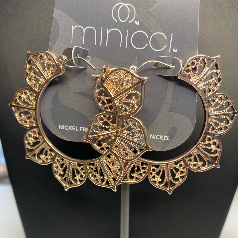 Minicci Rose Gold Hoop earrings